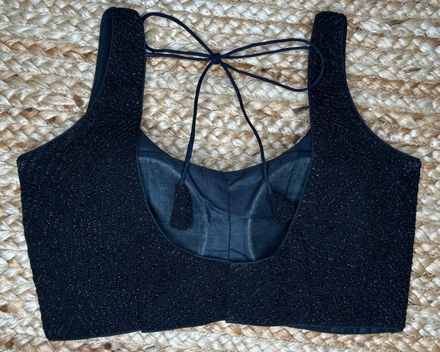 Black designer blouse