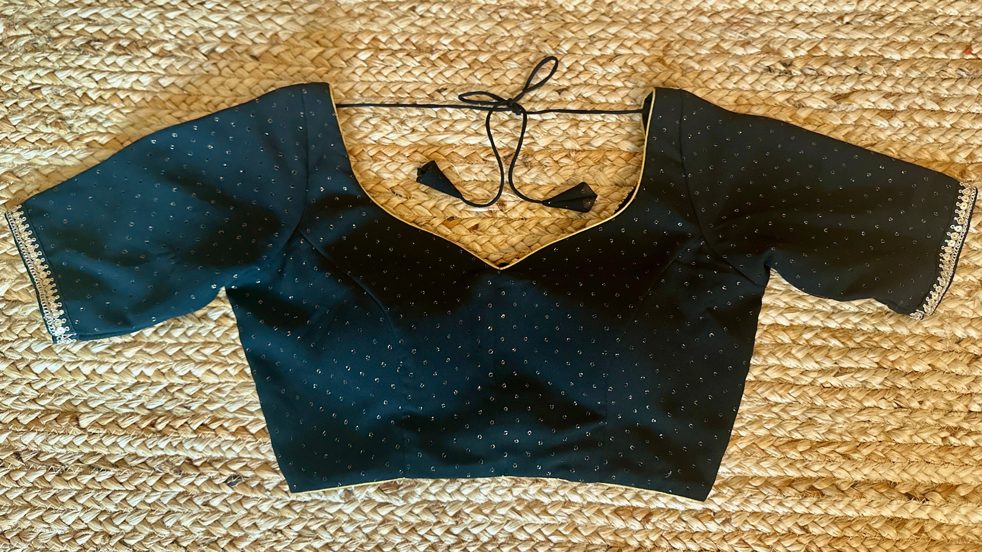 Black designer blouse