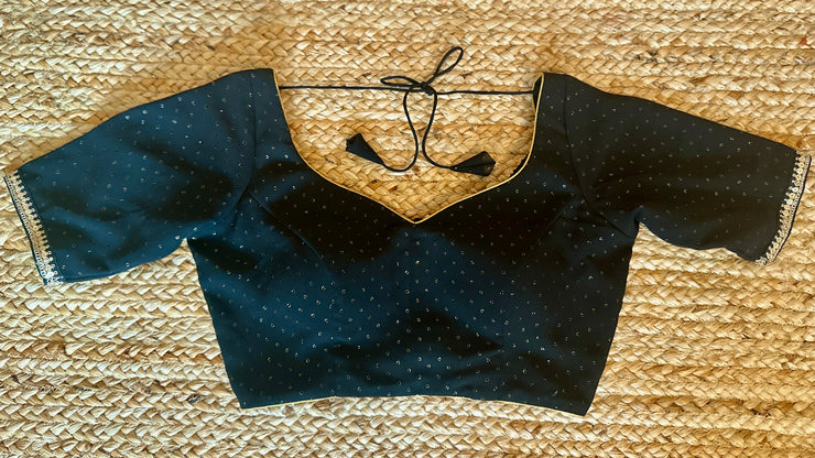 Black designer blouse