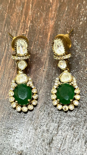 Necklace with moissanite stone, with earring