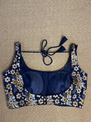 Navy blue designer blouse