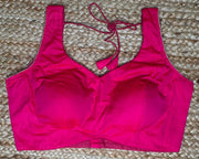 Pink sleeveless blouse