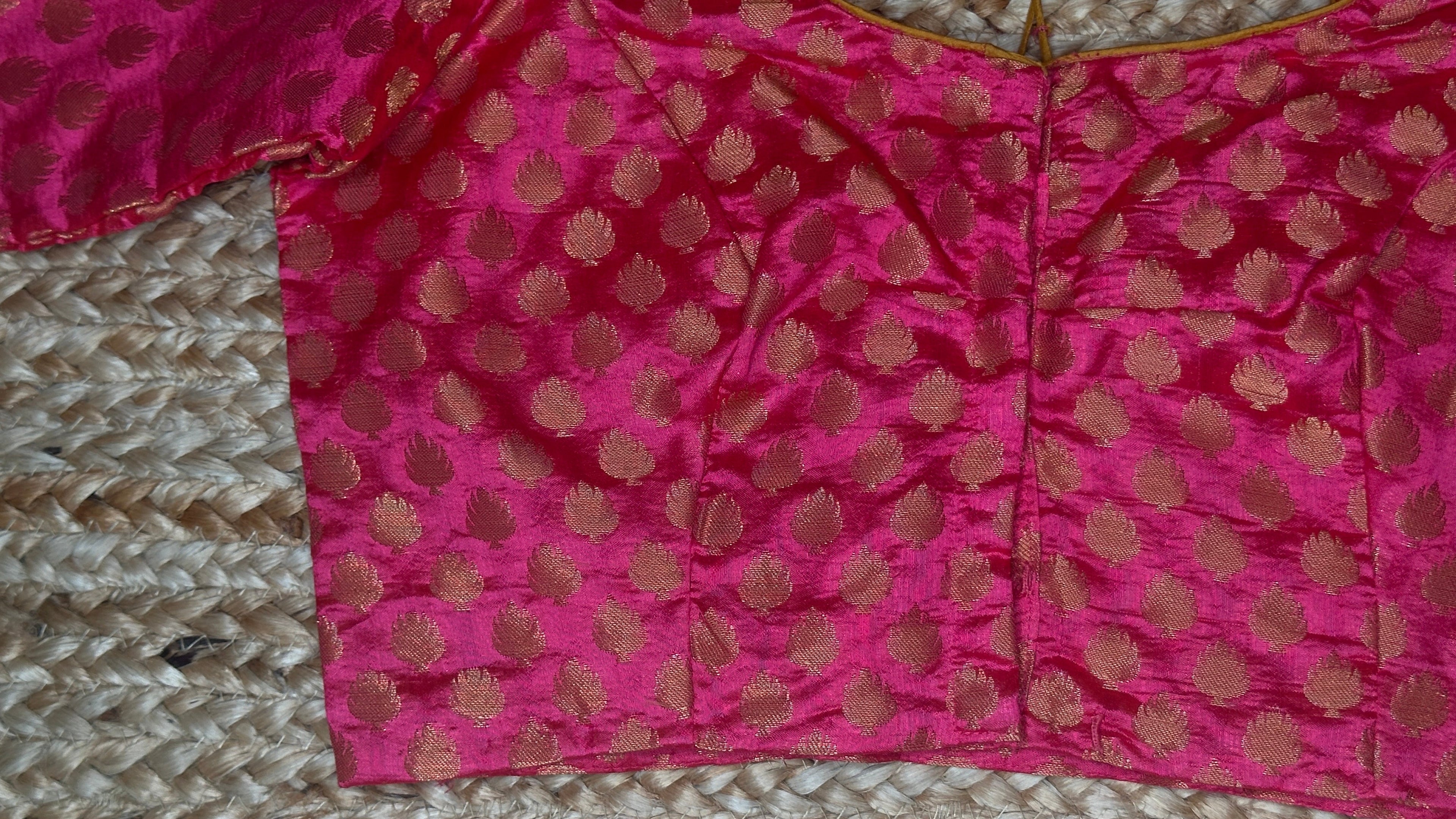 Peach brocade blouse