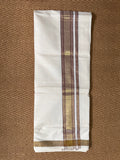 Maroon and gold zari border Dhothi