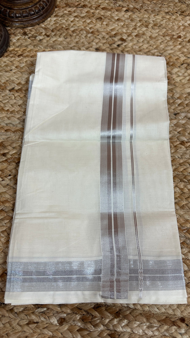 Silver zari mundu