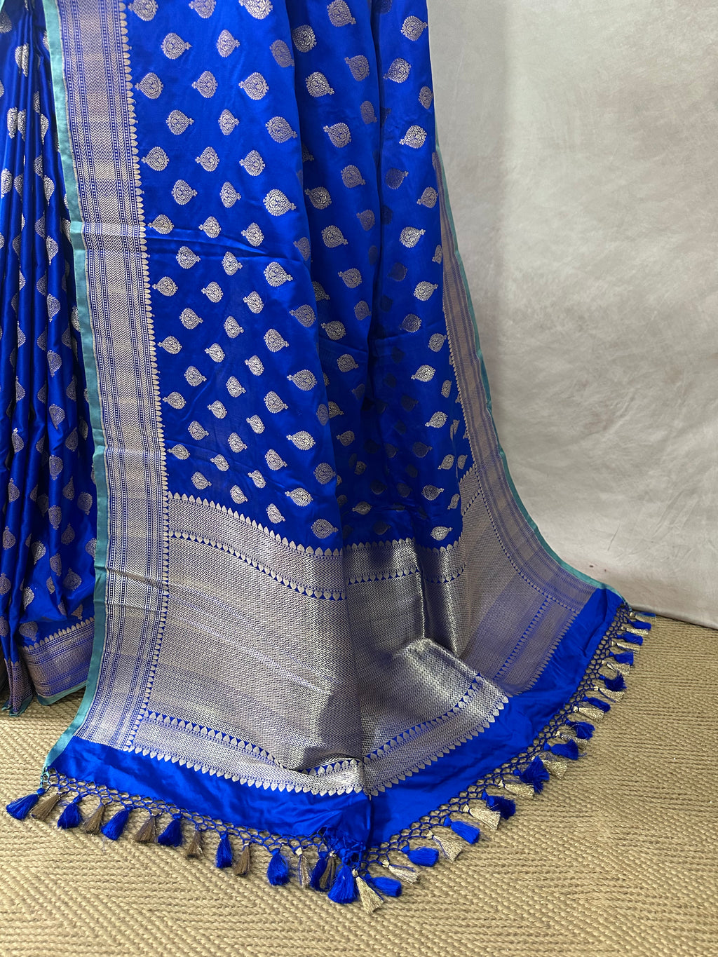Pure katan banarsi saree with stitched blouse