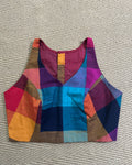 Madrass kattam sleeveless cotton blouse, back open