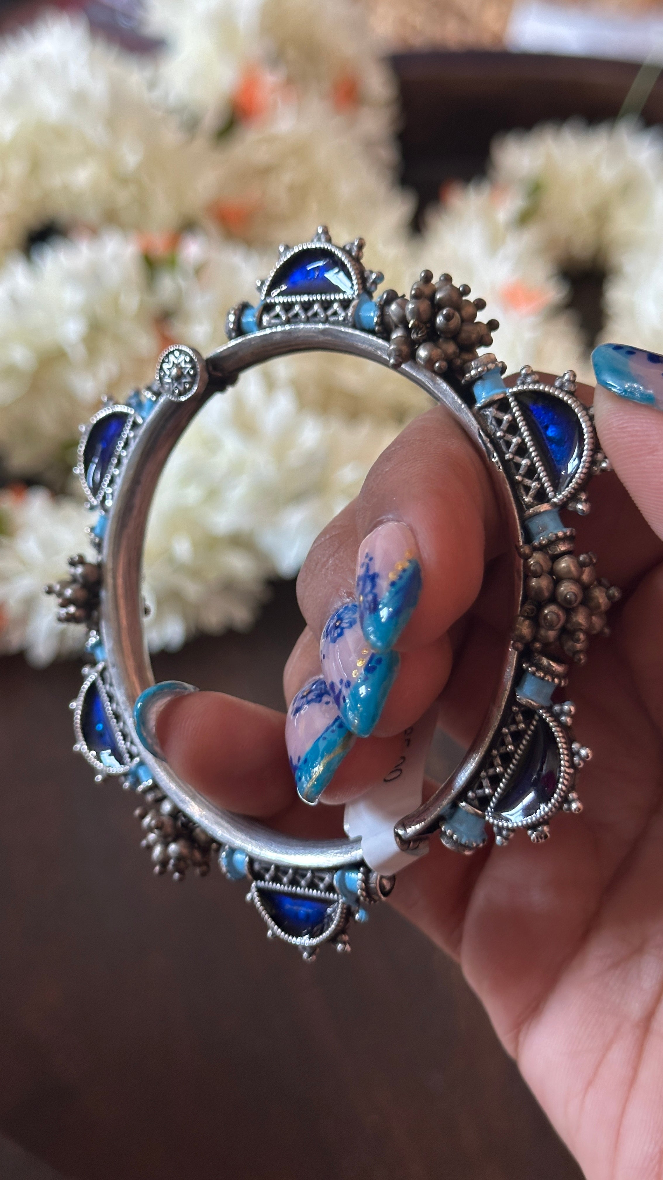 Silver replica openable bangle