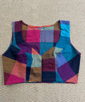 Madrass kattam sleeveless cotton blouse, back open