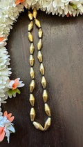 Gold bead necklace