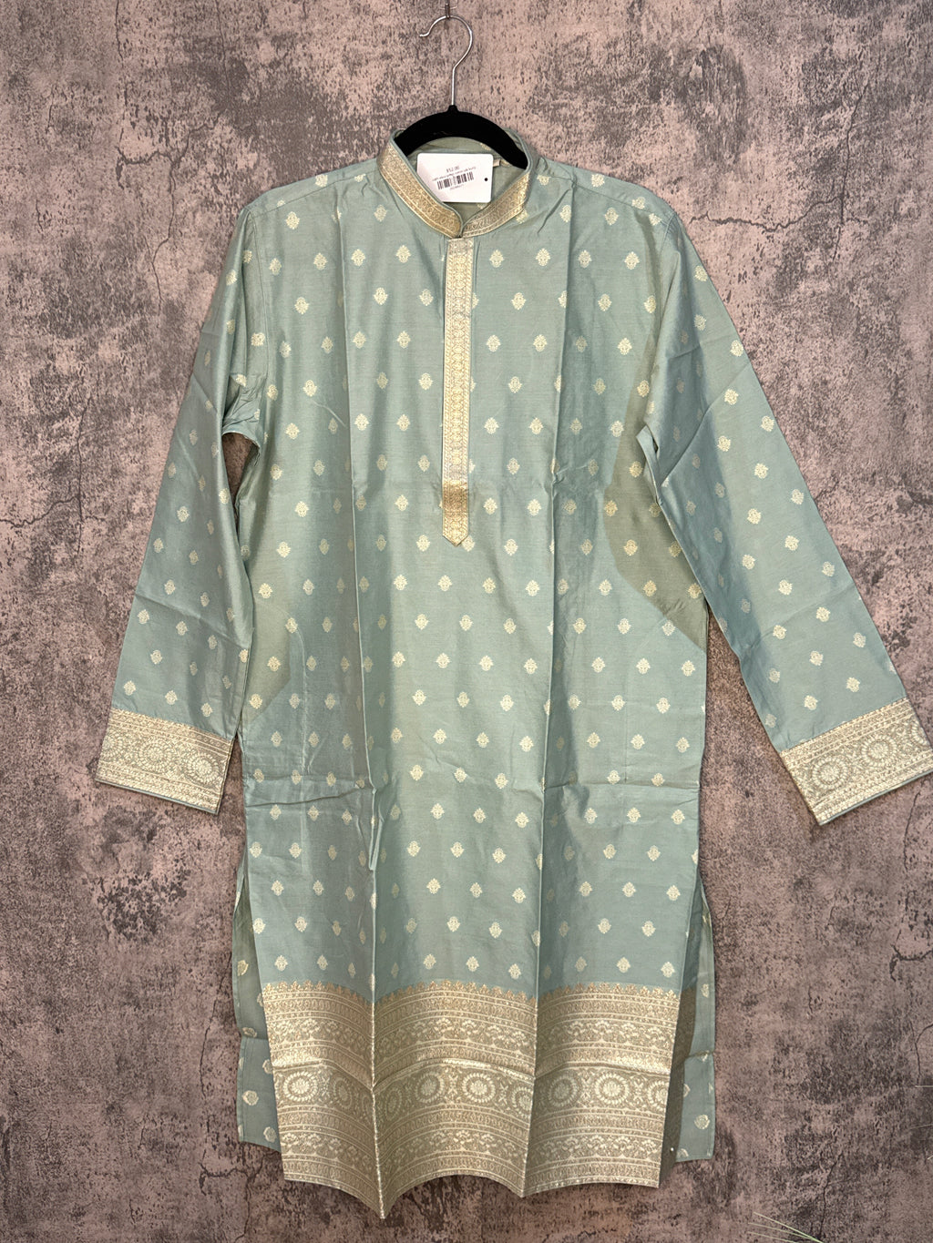 Light aqua green cotton silk kurta
