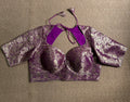 Purple Banarsi brocade blouse