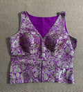 Purple banarsi brocade long top