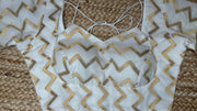Off white chandri brocade blouse