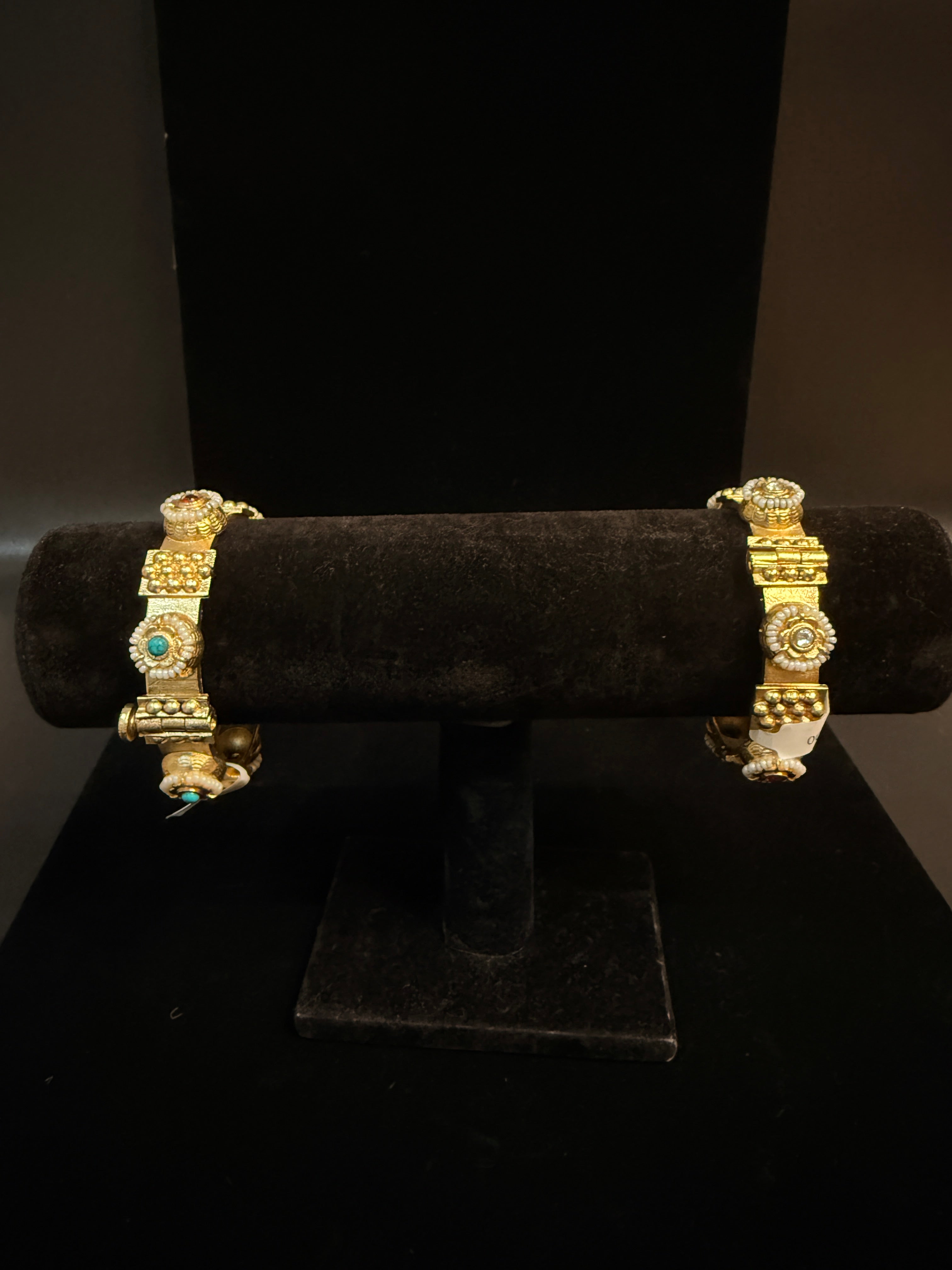 Handmade Gold openable kada (fits 2.4 to 2.8)
