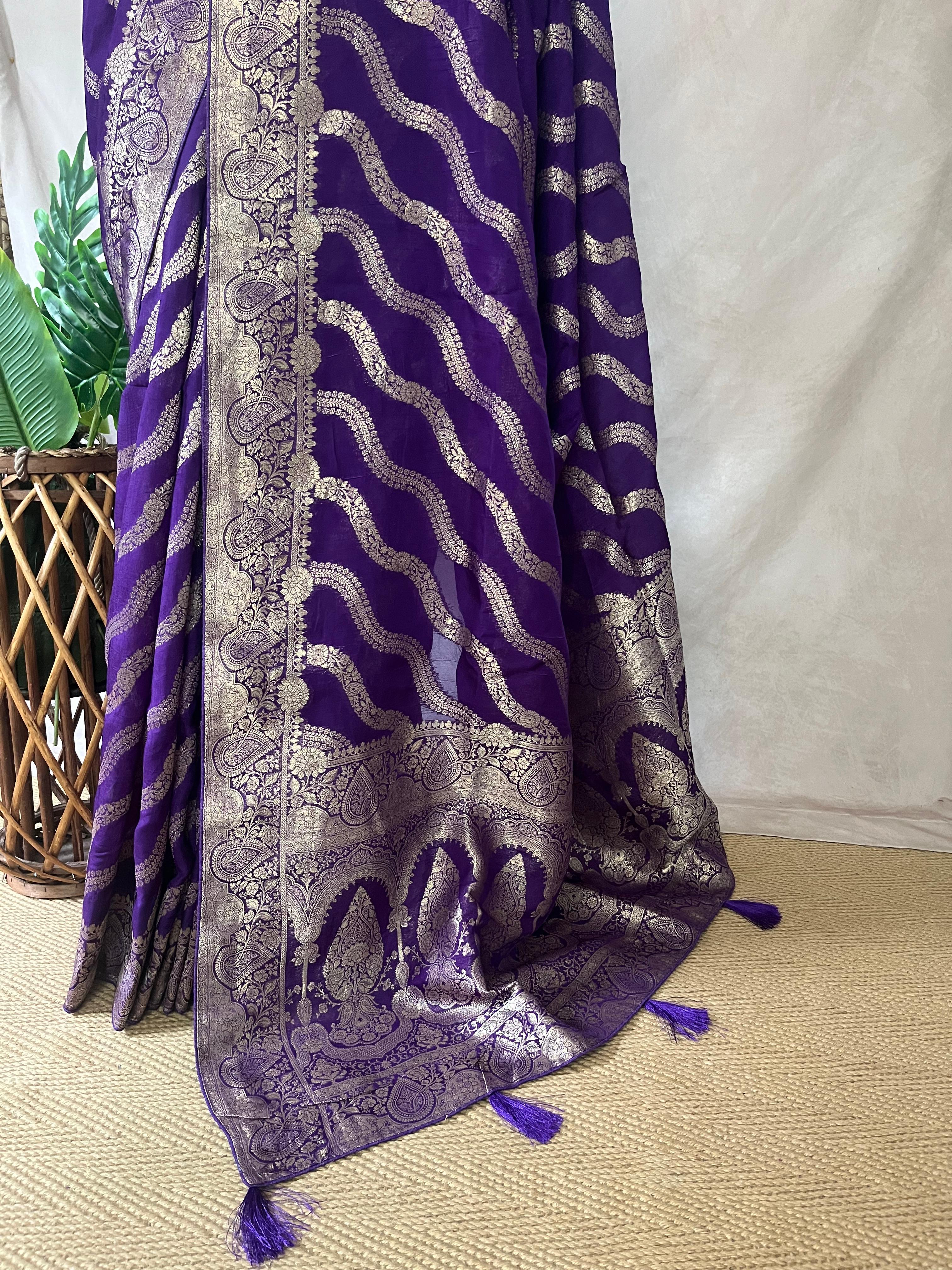 Dola silk saree with stitched blouse