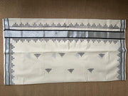 Cotton set saree with kolam print
