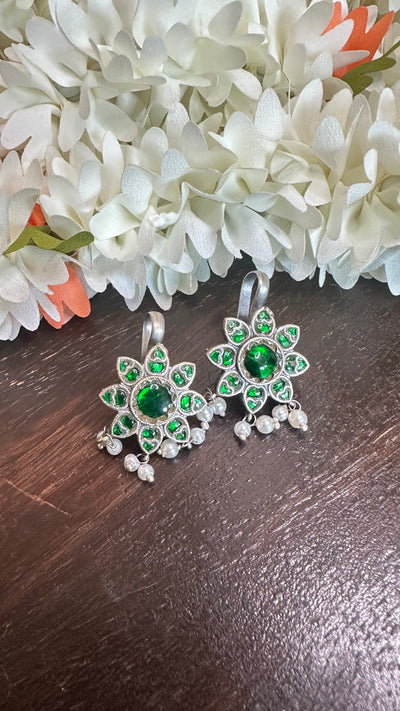 Silver Bugadis with kemp stones