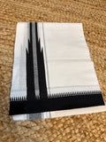 White cotton dhothi with maroon border