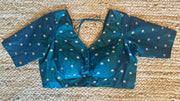 Green silk blouse