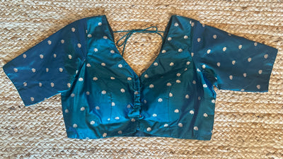 Green silk blouse