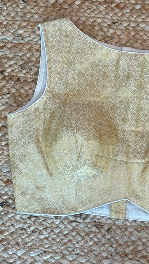 Gold brocade blouse
