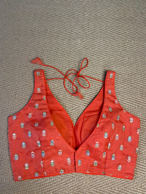 Orange Organza blouse