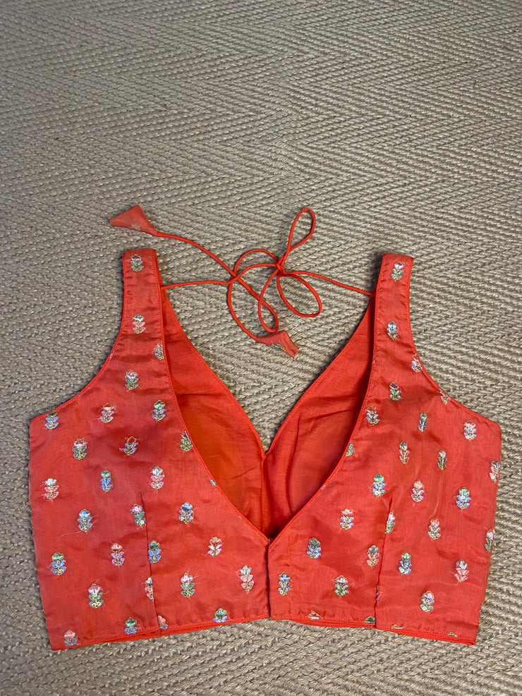 Orange Organza blouse