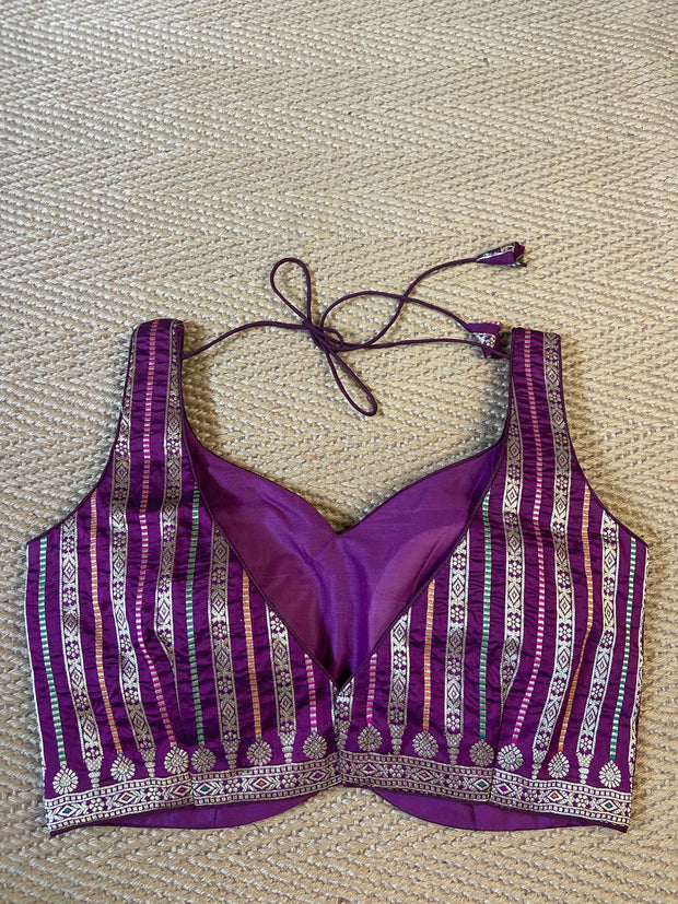 Majenta brocade blouse