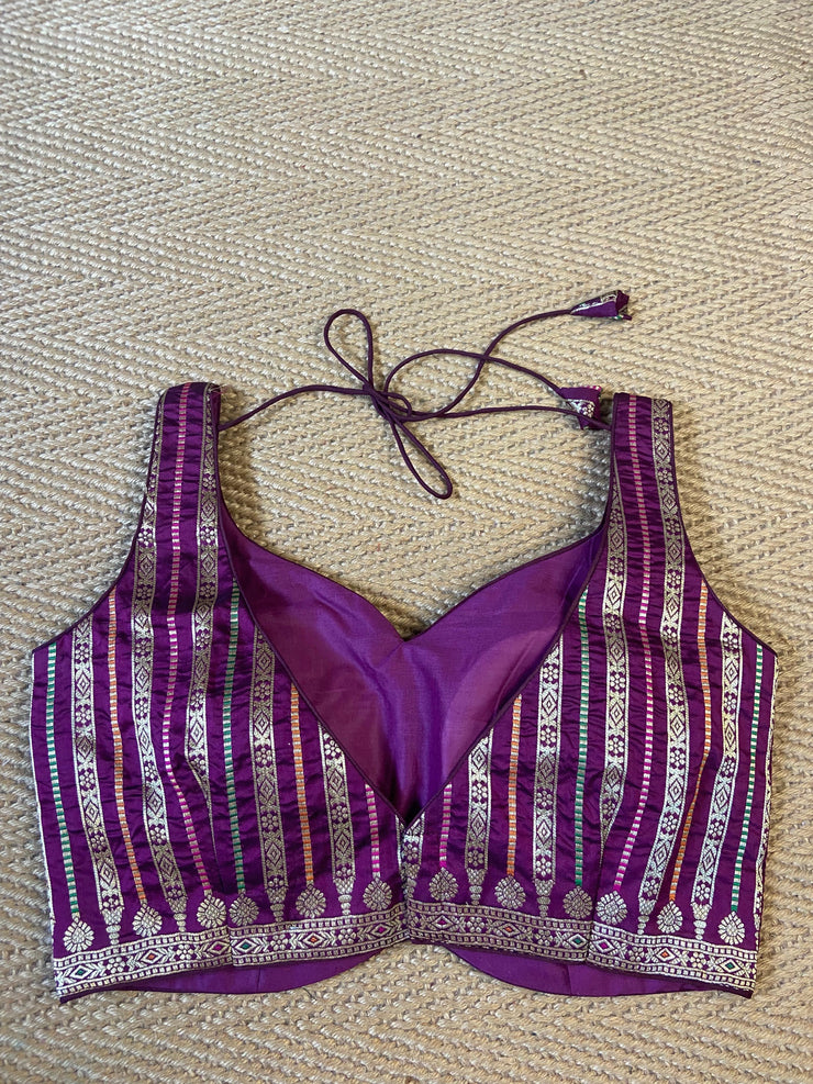 Majenta brocade blouse