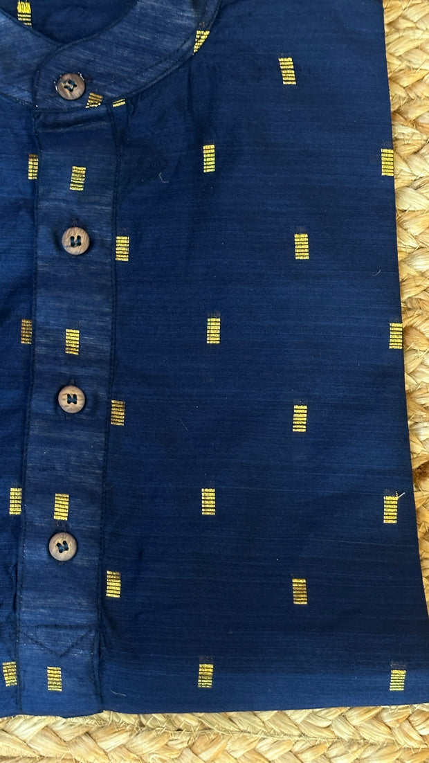 Navy Blue cotton silk kurta