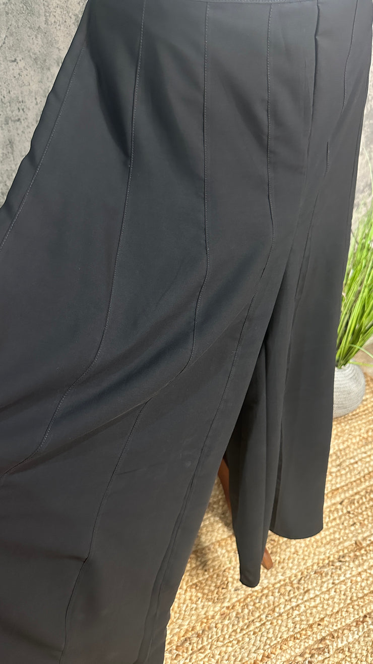 Black beaded kaftan with flared palazzo