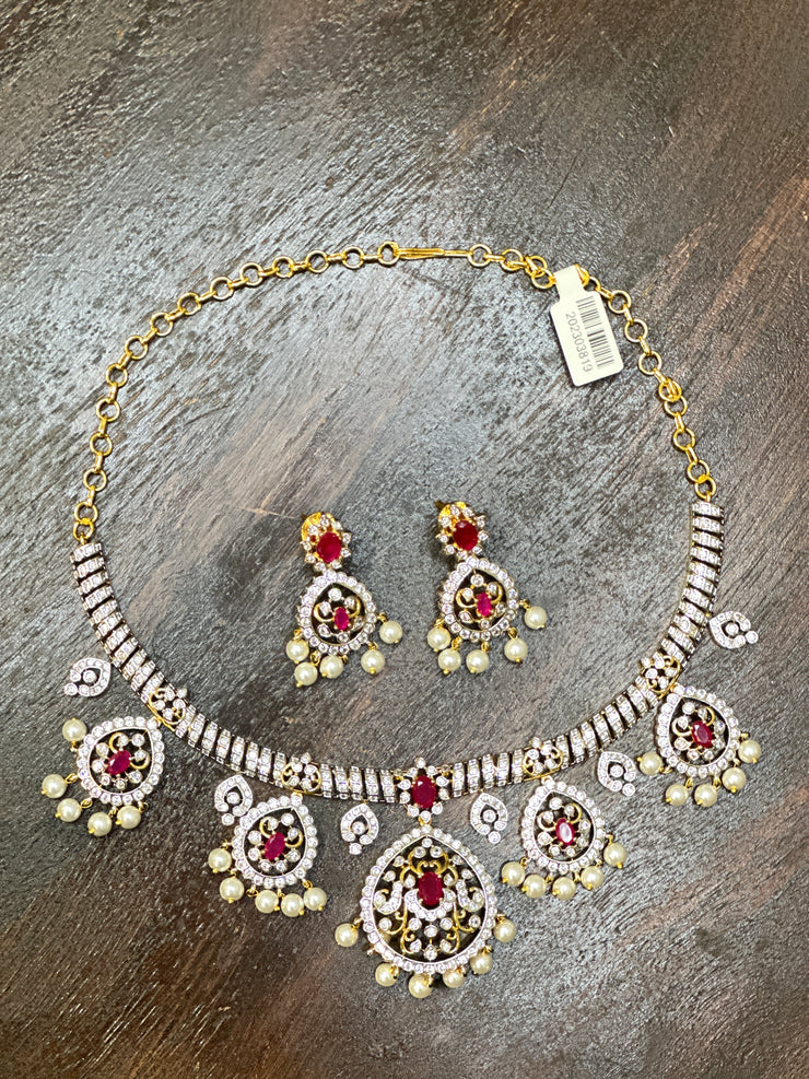 Necklace with earring
