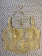 Gold tissue crop top