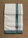 Green and silver weaved border