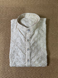 Pure Tussar silk kurta with thread embroidery mid length kurta