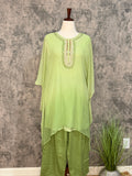Chiffon designer short kurti with bottom