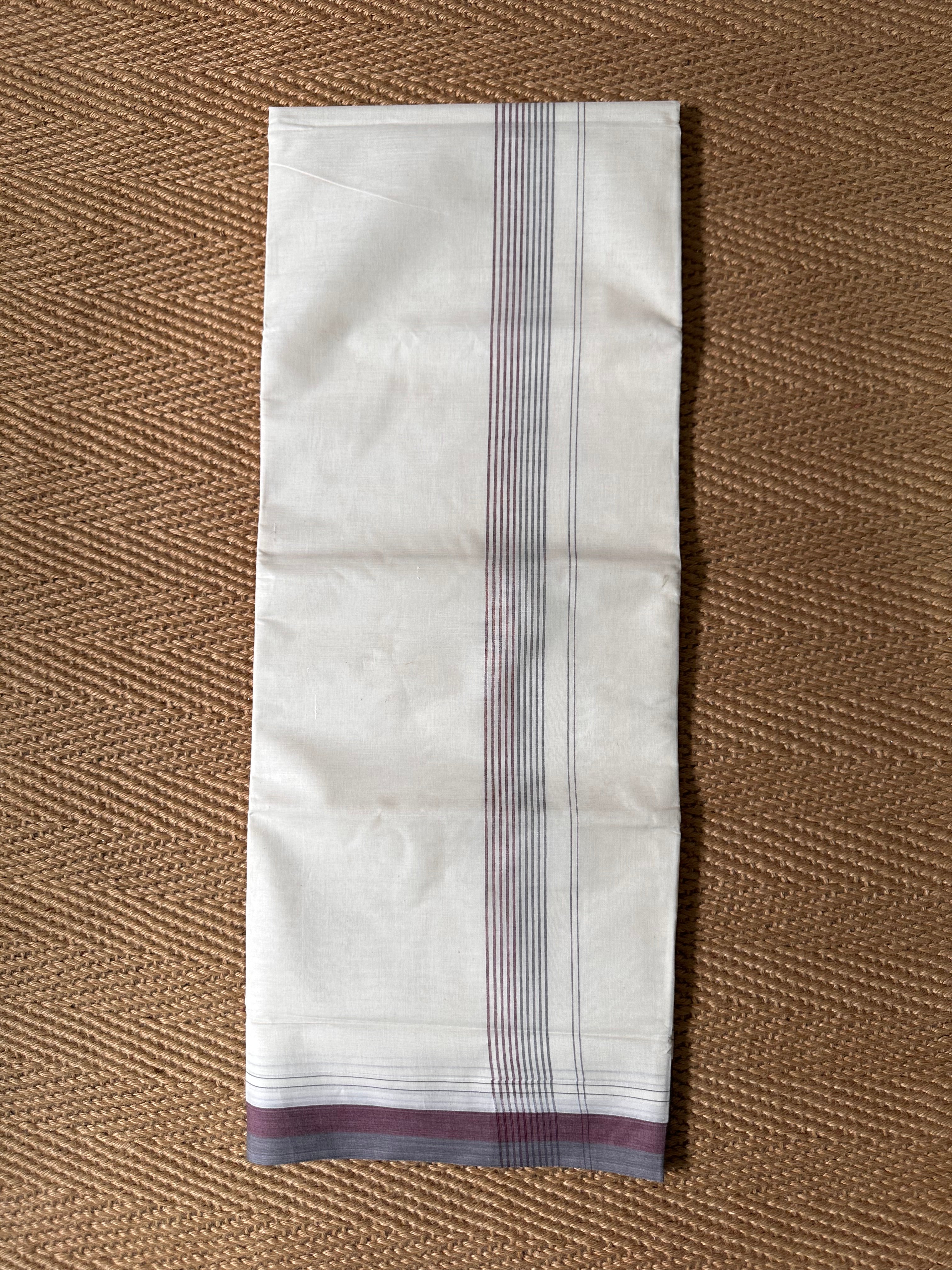 Maroon and black line border dhothi