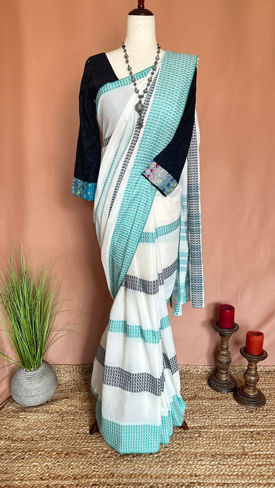 Handloom certified Dhonekhali saree