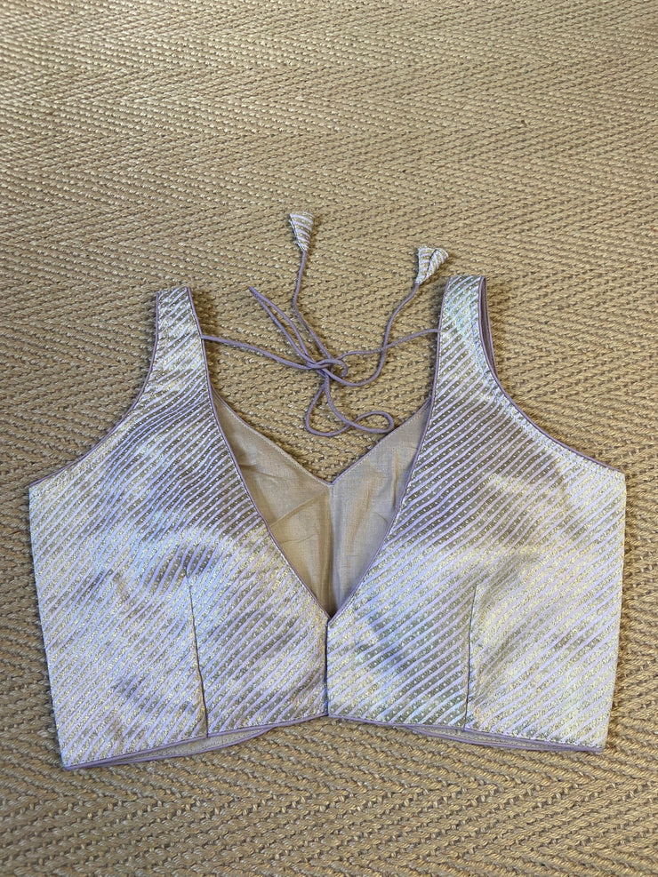 Pastal pink brocade bloue