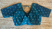 Green silk blouse