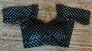 Black brocade blouse