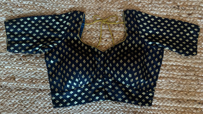 Black brocade blouse