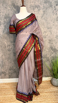 Kanchivaram handloom cotton saree with stitched blouse