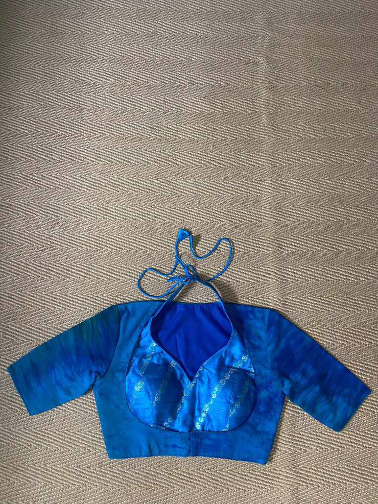 Blue 2 in one masaba style blouse