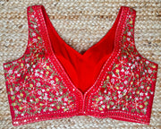 Red designer blouse