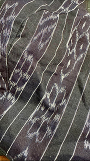 Black ikkat sleeveless blouse with back pattern