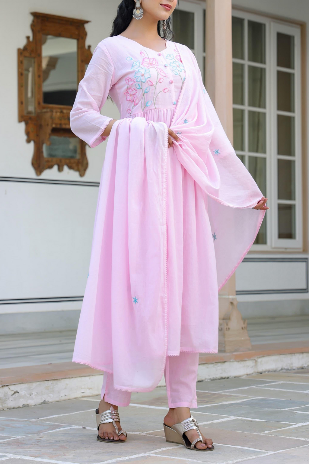 Light Pink kurti set