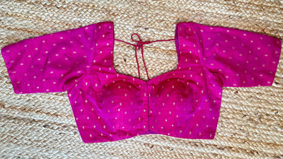 Magenta silk blouse