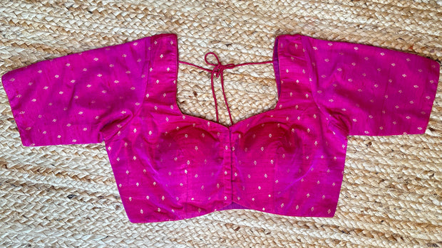 Magenta silk blouse